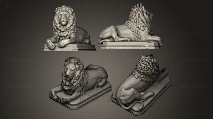 Figurines lions tigers sphinxes (STKL_0092) 3D model for CNC machine
